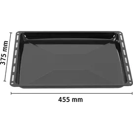 ICQN Backblech 455 x 375 x 30 mm Set, 2er Emaillierte Fettpfanne für Backofen und Herd, Passend für Bosch, Siemens, Neff, Constructa, Flavel, Kra...