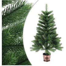 vidaXL Künstlicher Weihnachtsbaum mit Beleuchtung & Kugeln Grün 90 cm