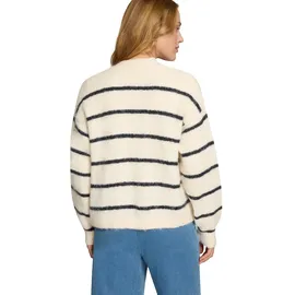 Zero Strickjacke mit Streifen Patch Cream/Dark Blue L
