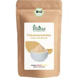 Bio Flohsamenschalen Pulver 100g | 99% Reinheit Flohsamen Schalen gemahlen | Premium Rohkost Qualität aus Indien | Vegan