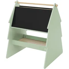 joyz Kreidetafel Kinder Tanne, 68x60x80 cm, Grün-Natur, Doppelseitig aus Holz