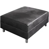 DeLife Sofa-Hocker Clovis Anthrazit Modul B98 x T83 Microvelours Sitzhocker