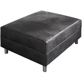 DeLife Sofa-Hocker Clovis Anthrazit Modul B98 x T83 Microvelours Sitzhocker