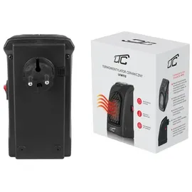 LTC Audio Keramikheizung Heizlüfter Heizgerät Elektroheizer Heizstrahler Timer 400W LCD - Schwarz