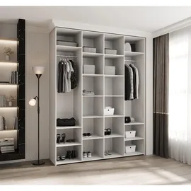 abiks möbel Drehtürenschrank COMO 190 x 245,5 x 50 cm Schwarz/Weiß