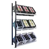 Schulte Lagertechnik SCHULTE Anbauregal 37007-S schwarz, silber 100,0 x 30,0 x 180,0 cm