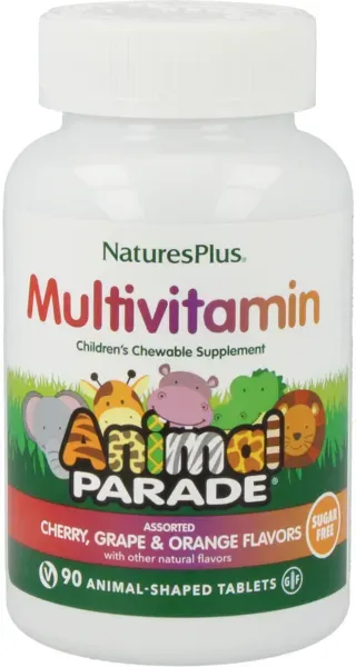 Natures Plus Animal Parade Multivitamin Fruchtmix zuckerfrei 90 Lutschtabletten