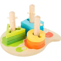 Small Foot Company Small foot 11190 - Motorik-Steckspiel Formen und Farben, Holz, 10-teilig, play&learn