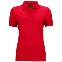 James & Nicholson Damen Elastic Piqué Poloshirt JN709, rot,
