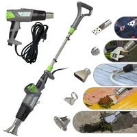 VOUNOT 5in1 Elektrischer Unkrautbrenner Heißluftpistole 2000W mit 5m Kabel und 5 Düsen Abflammgerät Grillanzünder OHNE Gas oder Flammer