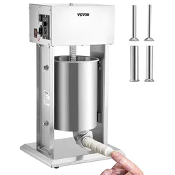 VEVOR Wurstfüller Wurstmaschine Wurstfüllmaschine 10L Elektrisch Edelstahl