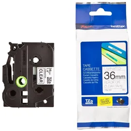 Brother TZe-161 36mm schwarz auf transparent