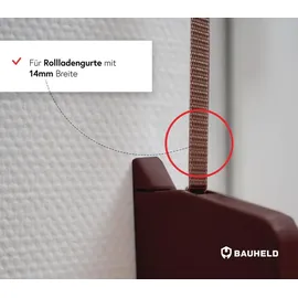 BAUHELD Gurtwickler Aufputz 14mm Mini mit Einfädelautomatik Braun