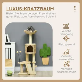 PawHut Kratzbaum 116 cm Beige/Braun