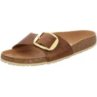 Birkenstock Madrid Big Buckle Nubukleder geölt schmal cognac 37