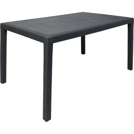 PROGARDEN Prince Gartentisch 150 x 90 x 72 cm anthrazit
