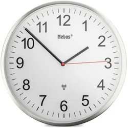 Mebus 19411 Wanduhr Mechanische Wanduhr Rund Weiß