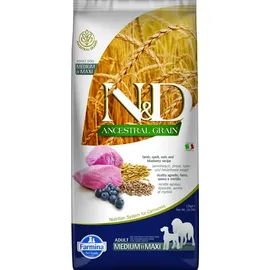 Farmina N&D Low Ancestral Grain Lamm, Dinkel, Hafer & Heidelbeere Adult Medium Maxi 12 kg