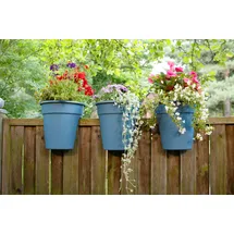 KHW Balkonkasten Flowerclip 27 x 27,5 cm Blau