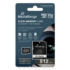 MediaRange Micro SDXC Karte 512GB UHS-1 U3 Class 10