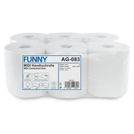 Funny Handtuchrolle MIDI 2-lagig 6 Rollen