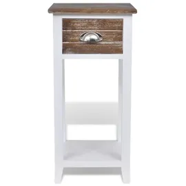 vidaXL Nachttisch mit 1 Schublade Braun/Weiß