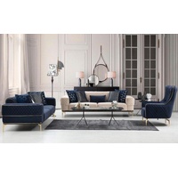 JVmoebel Sofa Moderne Sofagarnitur 3+3+1 Set Couch Sessel luxus Design Neu, Made in Europe blau