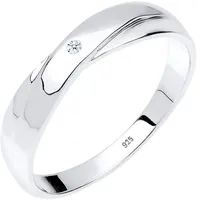 Elli DIAMONDS Ring Damen Elegant Verlobung mit Diamant (0.02 ct.) in 925 Sterling Silber