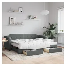 vidaXL Tagesbett 90 x 190 cm Dunkelgrau