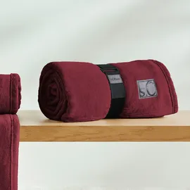 s.Oliver Kuscheldecke 150 x 200 cm Rot/Braun