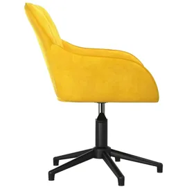 vidaXL Bürostuhl Drehbar Gelb Samt