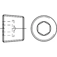 Industrial Quality Supplies DIN 906 Verschlussschraube mit Innensechskant, kegeliges