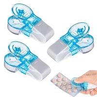 KEQAR 3 Stück Tablettenausdrücker, Klein Tablettenausdrückhilfe, Mini Portable Pill Taker mit Easy Tragbare Pillendose, Ausdrücken für Travel, Ausdrücken Tablettentrenner, Tabletten Schluckhilfe