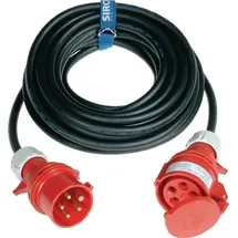 Jäger Direkt Fp - CEE-Verlängerung m.Phasenwender 16 A 400 V 25m H07RN-F 5x2,5 mm2 schwarz Ip44