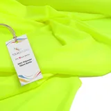 TOLKO 1m Modestoff | Dekostoff universal Stoffe zum Nähen Meterware Dekorieren | Blickdicht knitterarm 150cm breit Neon Gelb Bekleidungsstoffe Dekostoffe Vorhangstoffe Nähstoffe Patchwork Deko