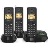 Gigaset Pure 100 AM Trio Clip Eco sw, Telefon, Schwarz