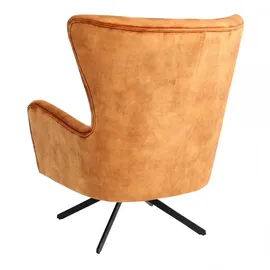 Mendler Lounge-Sessel HWC-L63 Samt 75 x 99 x 75 cm gold-braun drehbar
