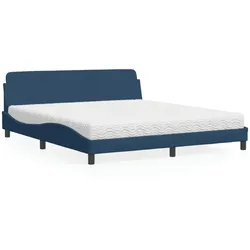 Bett mit Matratze – Blau, 180x200 cm – Modern & Bequem
