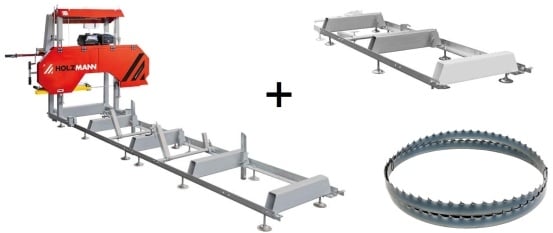 Holzmann Blochbandsäge BBS810Smart-G + Verlängerung RB 2,00 + Bandsägeblatt extra