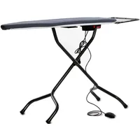 Lelit PA173 Claudia, Bügelbrett mit beheizter Oberfläche und schmaler Spitze, Gebläsefunktion mit Kontrollpedal, Metall, Schwarz 123x38 cm