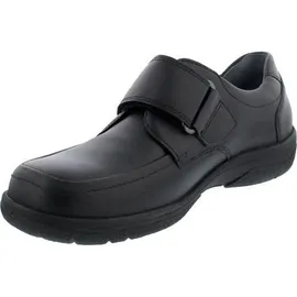 WALDLÄUFER Ken, Palmer (Glattleder), schwarz, Klettverschluss - 47 EU X-Weit