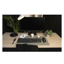 Exacompta 29123E Flexible Schreibunterlage Home Office, aus zweifarbigem Kunstleder (Polyurethan), weich und widerstandsfähig, 35 x 60 cm, grau