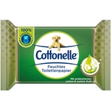 Cottonelle Feuchtes Toilettenpapier, Wohltuende Sauberkeit, Mit prebiotischer Lotion, Biologisch Abbaubar, Plastikfrei, Wiederverschließbar, Einzelpack, 38 Feuchttücher, 38 Stück (1er Pack)