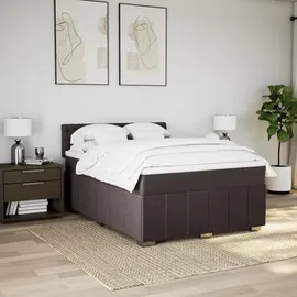 vidaXL Boxspringbett 140 x 200 cm Dunkelbraun
