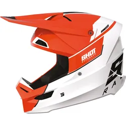 Shot Furious Scope Motocross Helm, weiss-orange, Größe M für Männer
