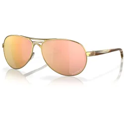 Oakley Feedback Rose Gold Polarized, Sonnenbrille Damen - Gold/Braun Gold/Hellrot-Verspiegelt