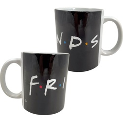 United Labels® Tasse Friends Kaffeetasse – Logo aus Keramik Schwarz 320 ml, Keramik schwarz
