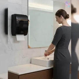 Blanc HYGIENIC KOMPLETT-SET Waschraum SENSOR: Handtuchrollenspender SENSOR + 2 TAD Handtuchrollen + Schaumseifenspender SENSOR + 2 Kartuschen