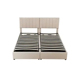 XDOVET Polsterbett 180 x 200 cm Beige
