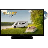 Telefunken T24X840 mobile Smart TV mit DVD-Laufwerk 24 Zoll DVB/S/S2/T2/C 12/230 Volt - Schwarz